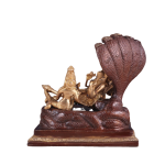 Brass Resting Vishnu Lakshmi Sheshanaag Idol Dual Tone | Jaipurio